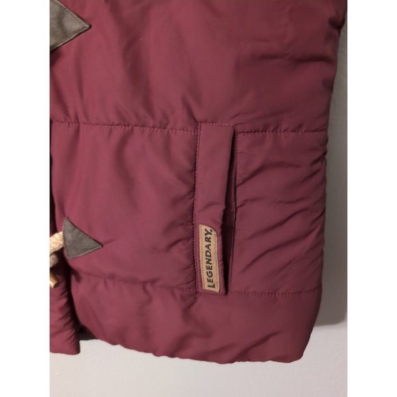 Legendary Whitetails Quilted Vest Toggle Puffer Women's Size L Maroon Zip - Picture 2 of 8